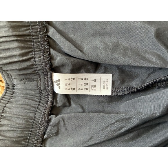 Adidas Cargo Pants Women's XL Black Baggy Streetwear Wide Leg Drawstring Pockets - Picture 7 of 9